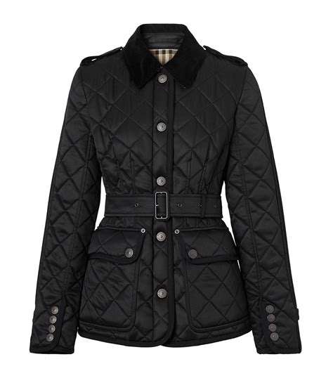 burberry black jackets|burberry diamond quilted jacket women's.